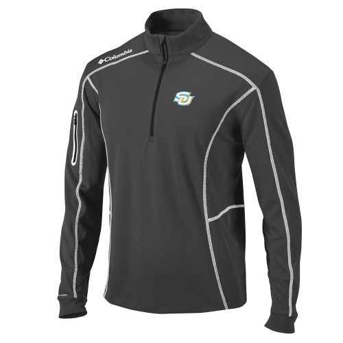  Columbia Charcoal Omni Wick Shotgun 1/4 Zip - Interlocking SU - Primary Athletics Mark