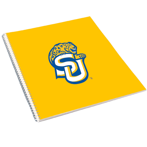  College Spiral Notebook w/Clear Coil - Interlocking SU - Primary Athletics Mark