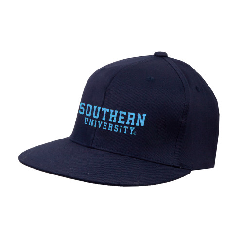 Southern University Navy Flat Bill Snapback Hat