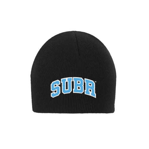  Black Knit Beanie - Arched SUBR
