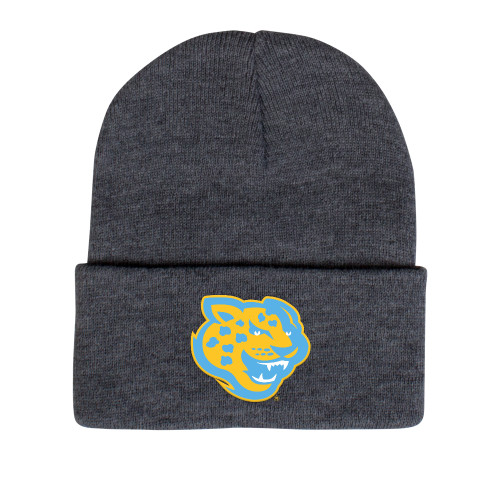  Grey Knit Beanie w/Cuff - Souther University Jaguar Head