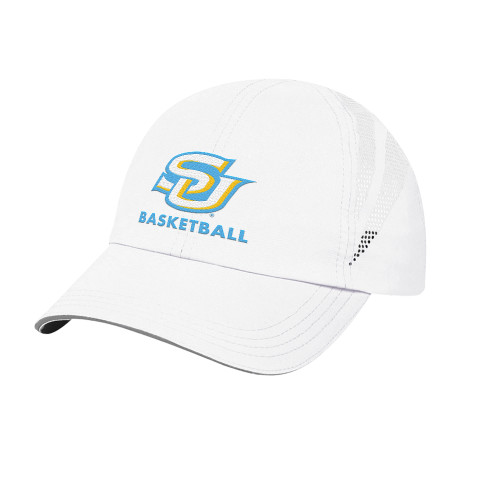  Womens White Performance Cap - Interlocking SU - Basketball