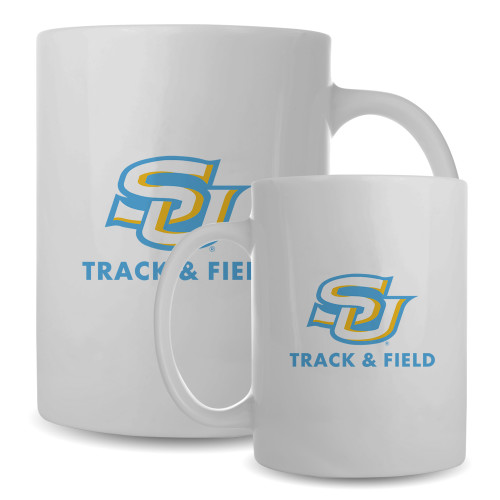  Full Color White Mug 15oz - SU Track and Field