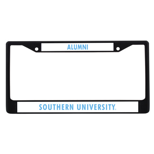  Metal License Plate Frame in Black - Southern University