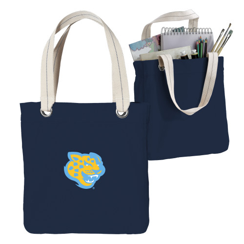  Allie Navy Canvas Tote - Souther University Jaguar Head