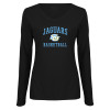 Thumbnail image for  Womens Black Long Sleeve V Neck Tee 