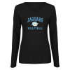 Thumbnail image for  Womens Black Long Sleeve V Neck Tee 