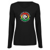 Thumbnail image for  Womens Black Long Sleeve V Neck Tee 