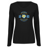 Thumbnail image for  Womens Black Long Sleeve V Neck Tee 