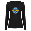 Thumbnail image for  Womens Black Long Sleeve V Neck Tee 