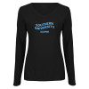 Thumbnail image for  Womens Black Long Sleeve V Neck Tee 