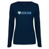 Thumbnail image for  Womens Navy Long Sleeve V Neck Tee