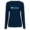 Thumbnail image for  Womens Navy Long Sleeve V Neck Tee