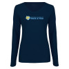Thumbnail image for  Womens Navy Long Sleeve V Neck Tee