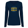Thumbnail image for  Womens Navy Long Sleeve V Neck Tee