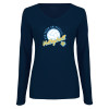 Thumbnail image for  Womens Navy Long Sleeve V Neck Tee