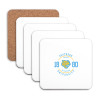 Thumbnail image for  Hardboard Coaster w/Cork Backing 4/set