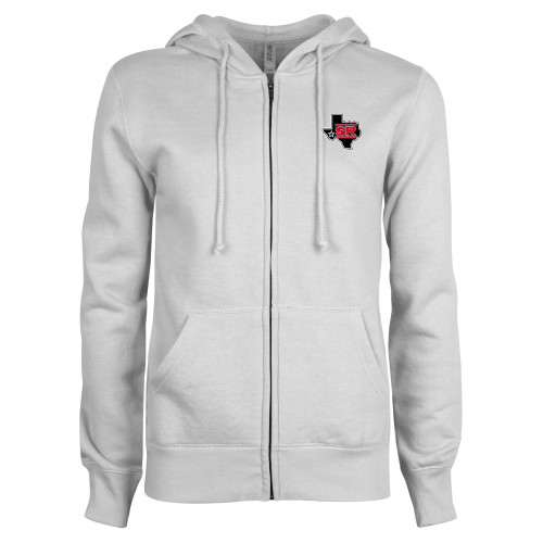Sul Ross ENZA Womens White Fleece Full Zip Hoodie