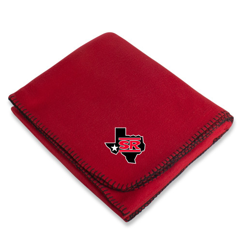  Red Arctic Fleece Blanket - Primary Mark Embroidery