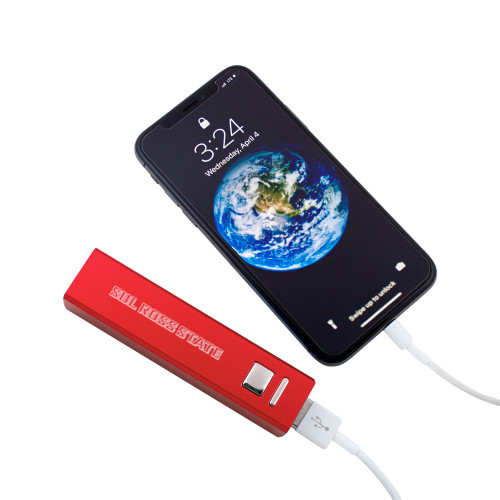  Aluminum Red Power Bank - Sul Ross State  Engraved