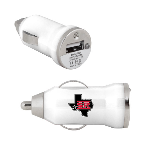 On the Go White Car Charger - Primary Mark