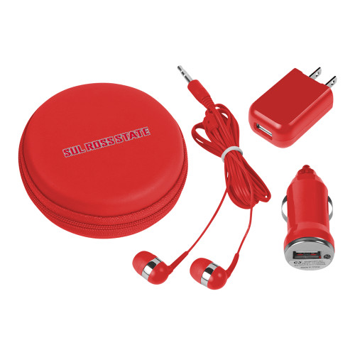  3 in 1 Red Audio Travel Kit - Sul Ross State