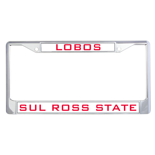  Metal License Plate Frame in Chrome - Mascot