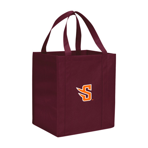  Non Woven Maroon Grocery Tote - S