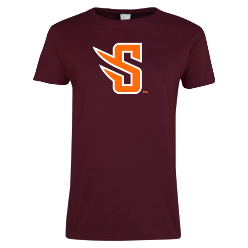  Womens Maroon Short Sleeve Tee - S