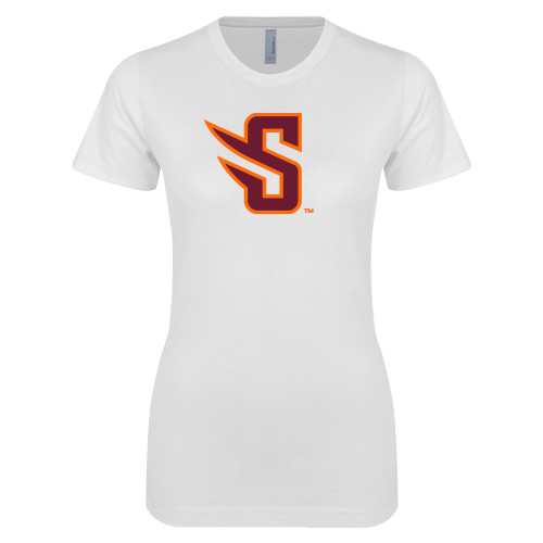 Next Level Womens White Boyfriend Tee - S