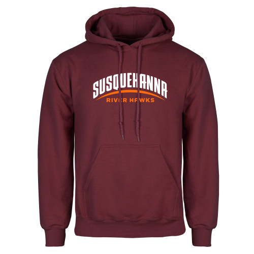  Maroon Fleece Hoodie - Arched Susquehanna