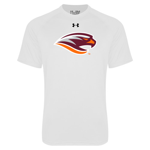  Under Armour White Tech Tee - River Hawk