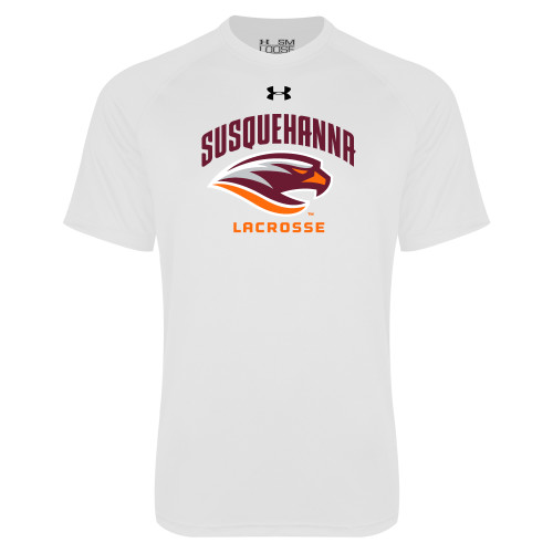  Under Armour White Tech Tee - Lacrosse
