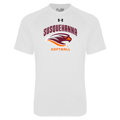  Under Armour White Tech Tee - Softball