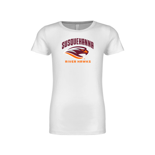  Next Level Girls White Fashion Fit T Shirt - Primary Mark