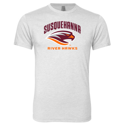  Next Level Heather White Triblend Tee - Primary Mark