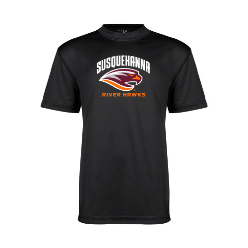  Youth Performance Black Tee - Primary Mark