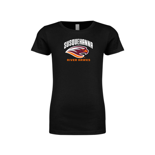  Next Level Girls Black Fashion Fit T Shirt - Primary Mark