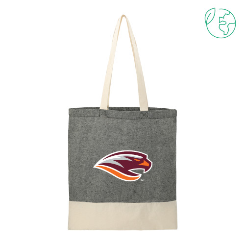  Split Recycled Black Cotton Twill Convention Tote - River Hawk