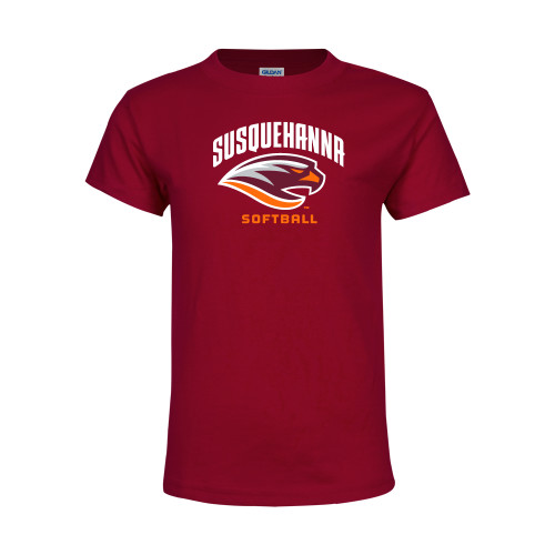 Youth Maroon T Shirt - Softball