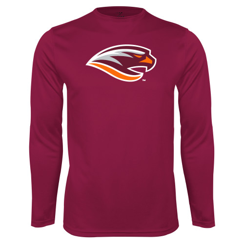 Maroon Performance Long Sleeve Shirt - River Hawk