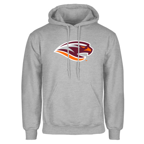  Grey Fleece Hoodie - River Hawk