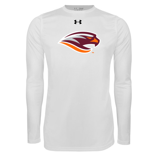 Under Armour White Long Sleeve Tech Tee - River Hawk