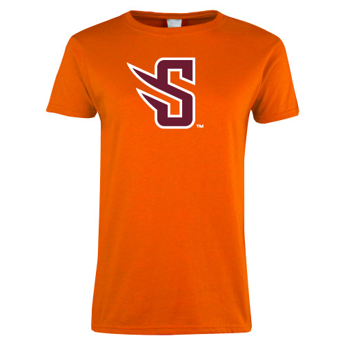  Womens Orange Short Sleeve Tee - S