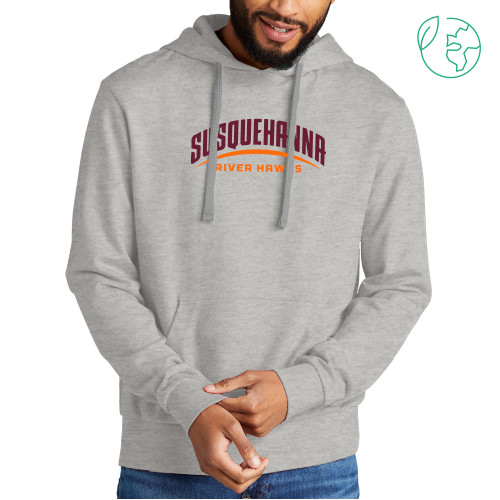  Allmade Light Grey Organic French Terry Pullover Hoodie - Arched Susquehanna