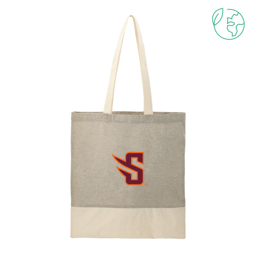  Split Recycled Grey Cotton Twill Convention Tote - Primary Mark