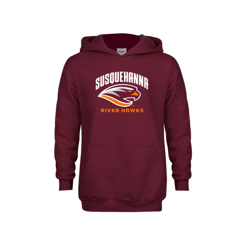  Youth Maroon Fleece Hoodie - Primary Mark