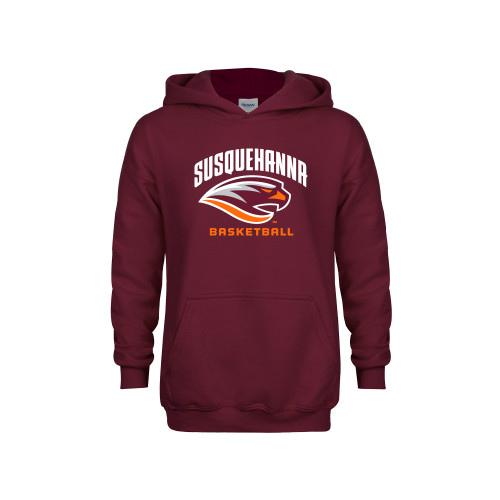  Youth Maroon Fleece Hoodie - Basketball