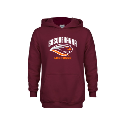  Youth Maroon Fleece Hoodie - Lacrosse
