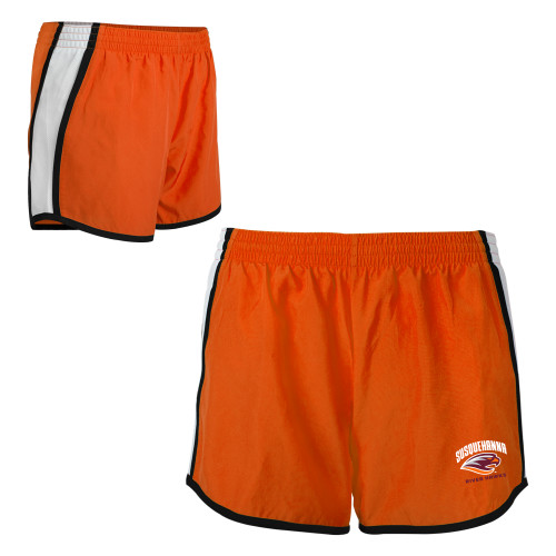 Womens Orange/White Team Short - Primary Mark